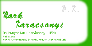 mark karacsonyi business card